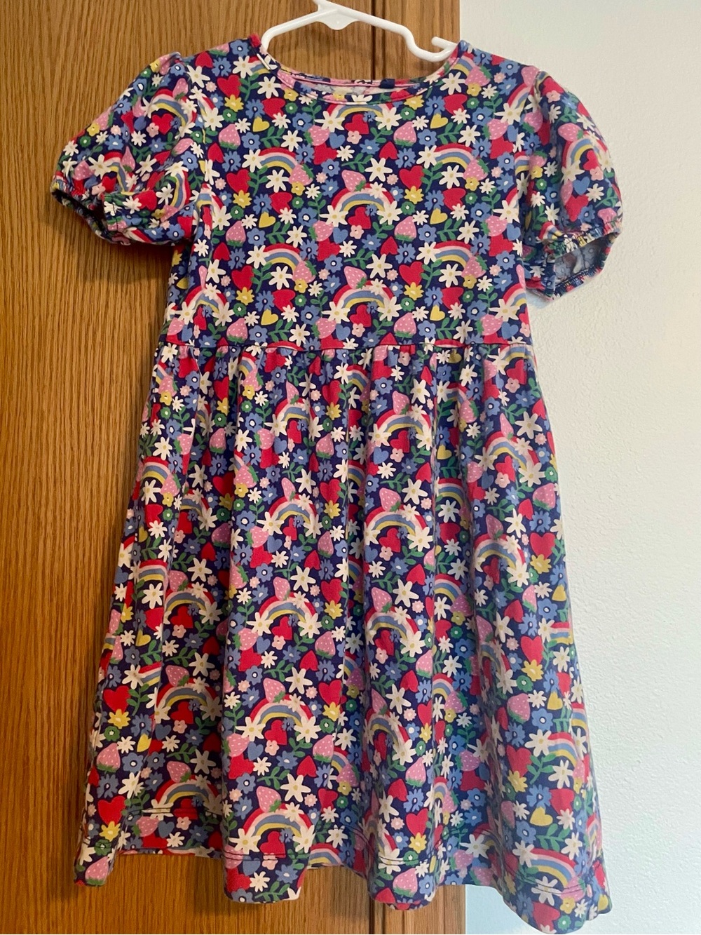 Mini Boden Rainbow Strawberry Dress